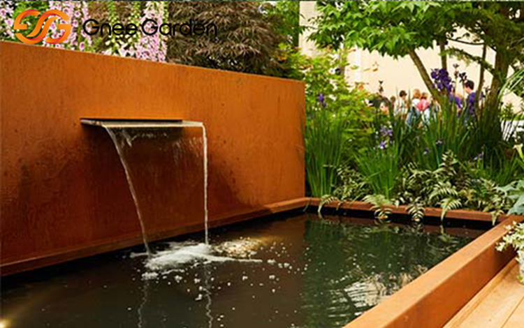 Corten Steel Water Feature Reservoir Corten Steel Water Feature Reservoir