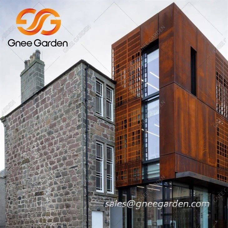 Durable corten steel Cladding