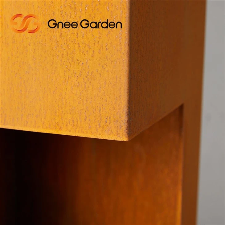 Corten Steel Chiminea Modern outdoor