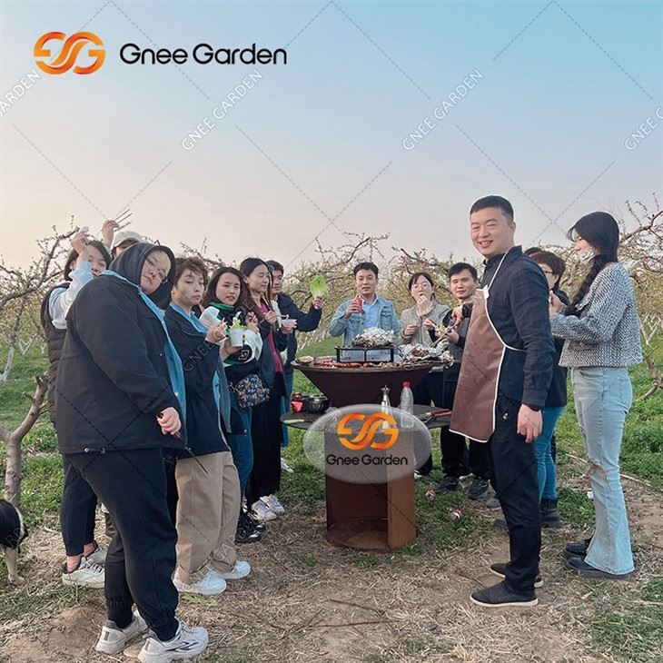 Corten Steel Firepit Rusty BBQ Grill