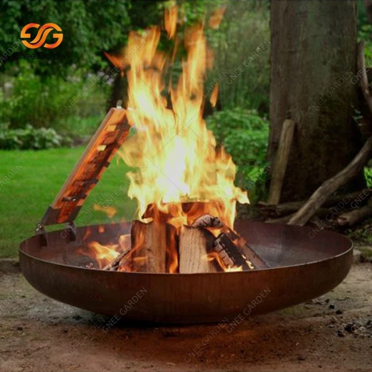 Pozzo del fuoco portatile in acciaio Corten per il campeggio