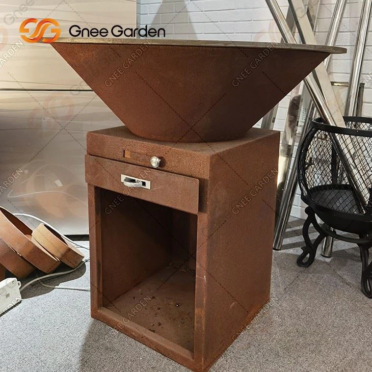 Home Garden Barbecue Camping Party Fire Pit With Table Wood Bbq Grill