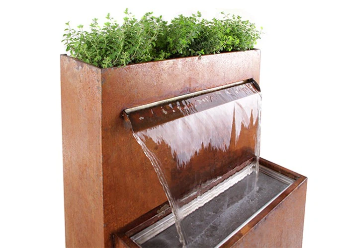 Large Corten Steel Pond Fountain Garden Water Features With Waterfall