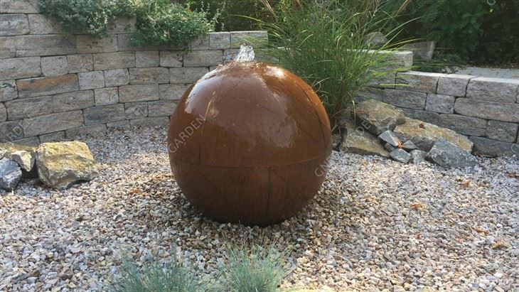 Metal Yard Art Durable Corten Steel Water Fountain