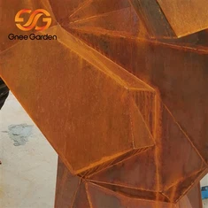 Idee artistiche da giardino in metallo Corten