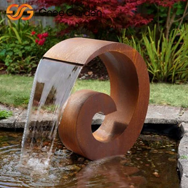 Corten Acciaio Cortile Acqua Caratteristica