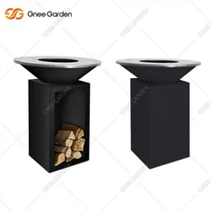 Barbecue da campeggio in acciaio Corten per la vita all'aperto