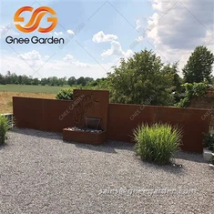 Fontana per laghetto grande in acciaio corten