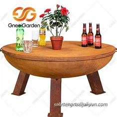 Pozzo del fuoco di legna portatile in acciaio Corten per il campeggio