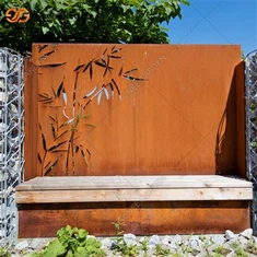 Pannello divisorio divisorio arrugginito in acciaio corten