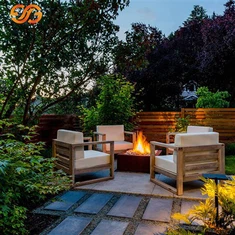 Pozzo del fuoco quadrato a propano in acciaio corten