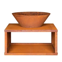 Braciere a legna in acciaio Corten