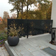 Pannelli di recinzione in metallo verniciato a polvere personalizzati Pannelli di recinzione in ferro tagliato al laser in acciaio corten Recinzioni e cancelli residenziali con taglio laser