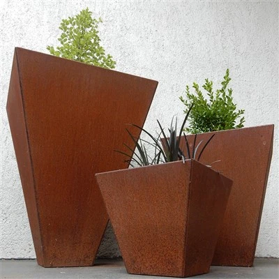 Fioriera per fiori recisi, grande fioriera per alberi in metallo in acciaio corten