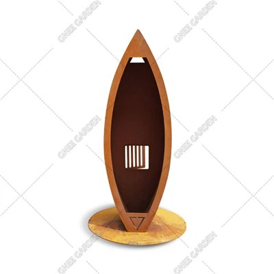 Deposito di tronchi da esterno Deposito decorativo in legno Corten