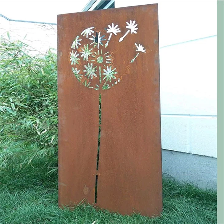 Corten Steel Home Garden Fence Panels Screen / Metal Privacy Fence Panels Farm Cheap Fencing