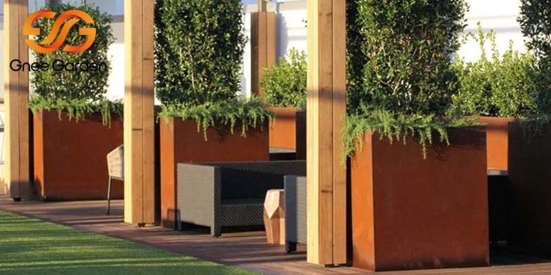 corten steel planters, diy corten steel planters, diy