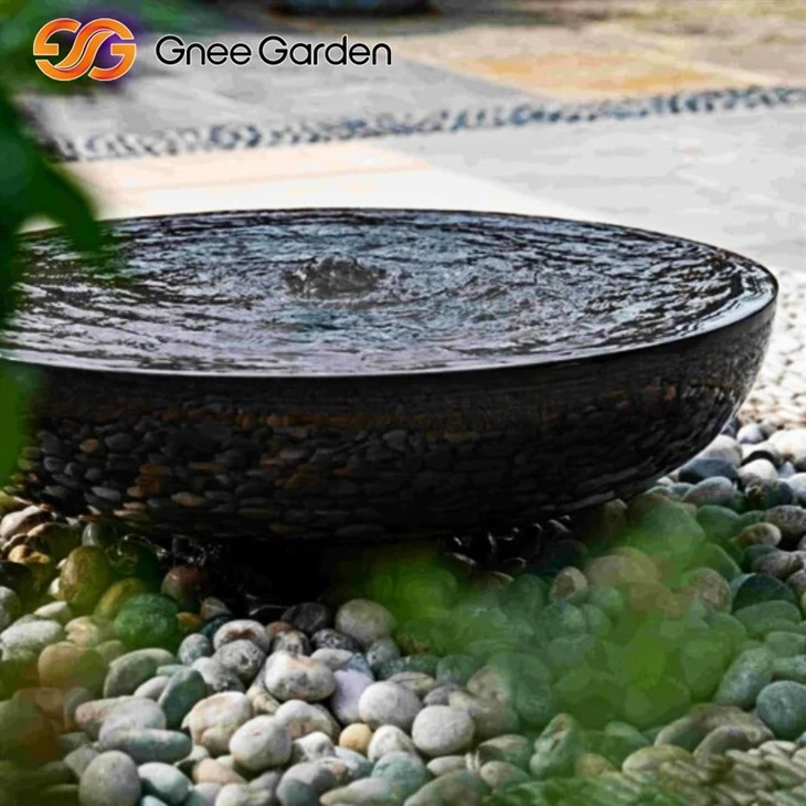 Weathering steel rusty outdoor round water bowl
