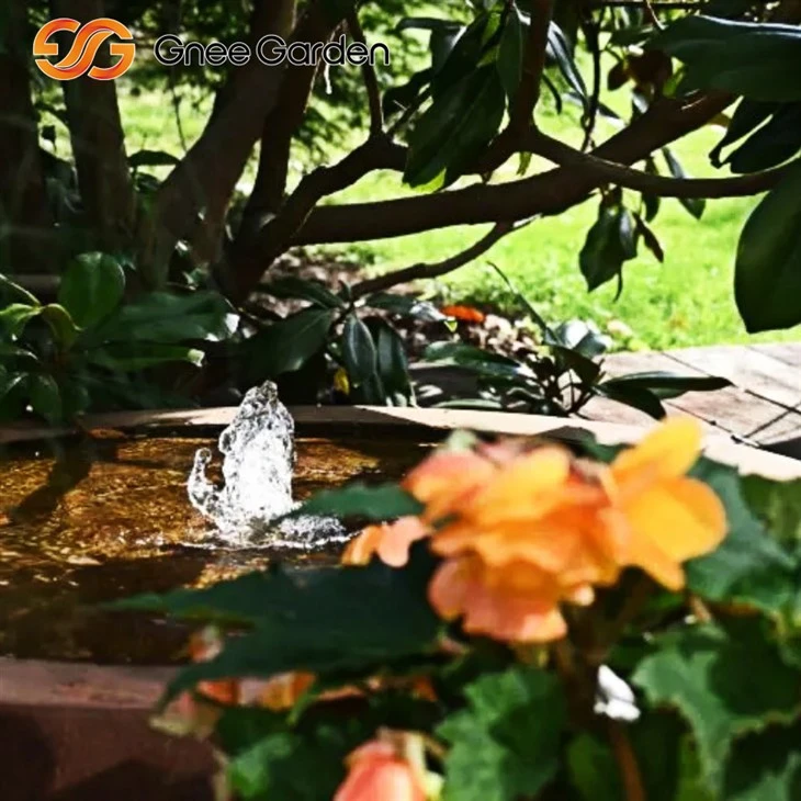 Corten steel rusty garden round water bowl