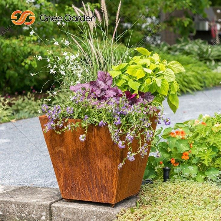 Rusty Garden Planter Corten Steel Flower Pot Rusty Garden Planter Corten Steel Flower Pot